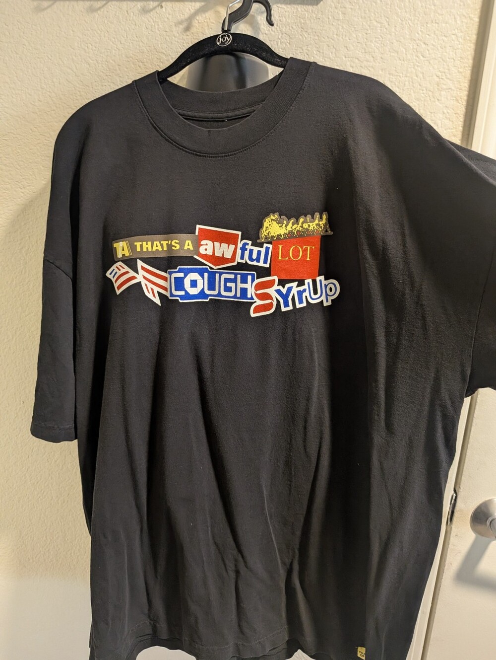 That's A Awful Lot of Cough Syrup Bank Tee Black XXL NWOT Desto Dubb SS26